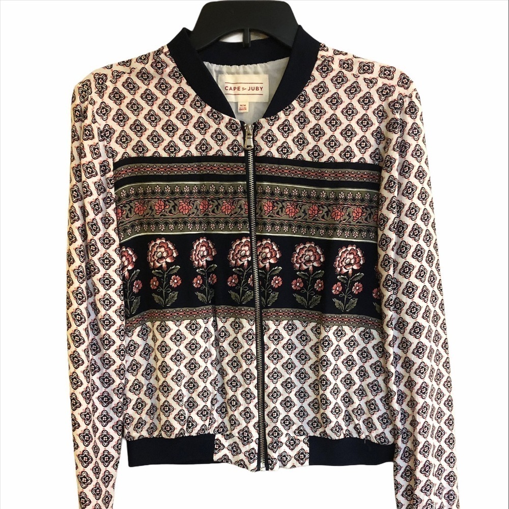 Print Lightweight Bomber Style Jacket - Picture 3 of 10